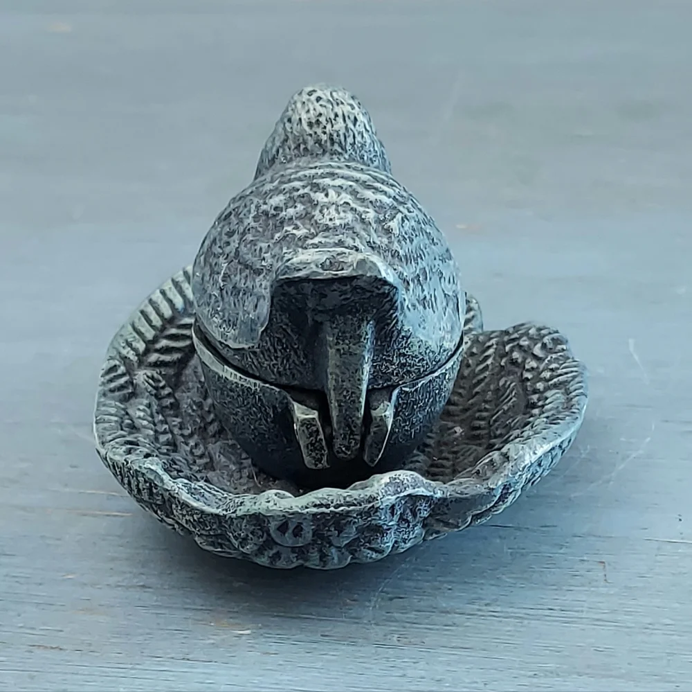 Vintage Cast Iron Bird/Leaf Trinket Box - Picture 7 of 9